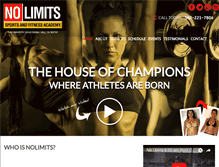 Tablet Screenshot of nolimitssportsandfitness.com